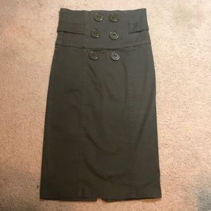 579 adorable olive green military style skirt